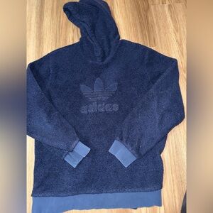 Adidas Men's Dark Blue Fleece Hoodie